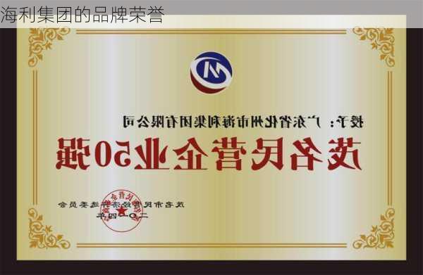 海利集团的品牌荣誉