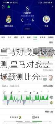 皇马对战曼城预测,皇马对战曼城预测比分