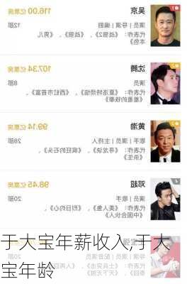 于大宝年薪收入,于大宝年龄