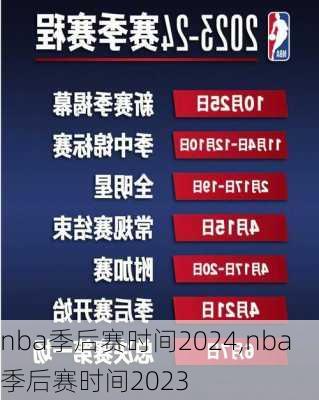 nba季后赛时间2024,nba季后赛时间2023