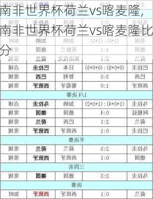 南非世界杯荷兰vs喀麦隆,南非世界杯荷兰vs喀麦隆比分
