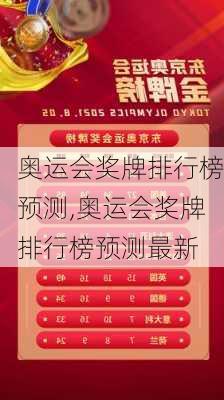 奥运会奖牌排行榜预测,奥运会奖牌排行榜预测最新