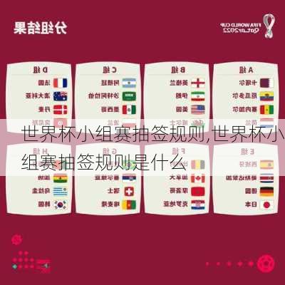 世界杯小组赛抽签规则,世界杯小组赛抽签规则是什么
