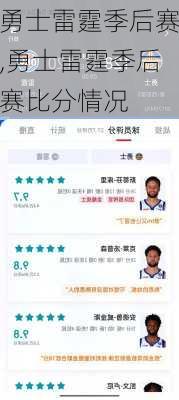 勇士雷霆季后赛,勇士雷霆季后赛比分情况