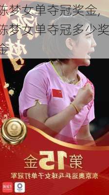 陈梦女单夺冠奖金,陈梦女单夺冠多少奖金