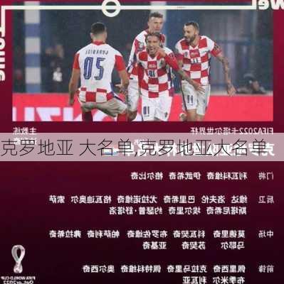 克罗地亚 大名单,克罗地亚大名单