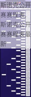 斯诺克公开赛赛程表,斯诺克公开赛赛程表最新