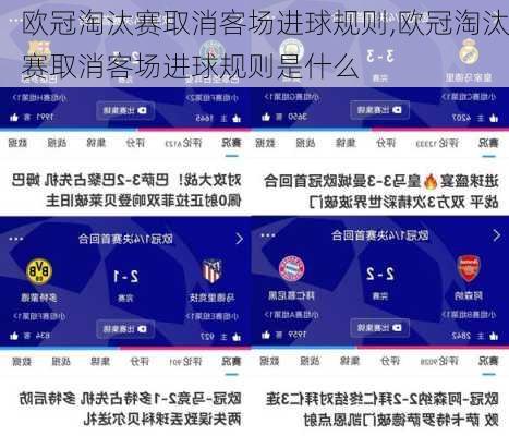 欧冠淘汰赛取消客场进球规则,欧冠淘汰赛取消客场进球规则是什么