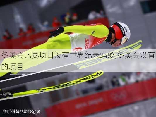 冬奥会比赛项目没有世界纪录蚂蚁,冬奥会没有的项目