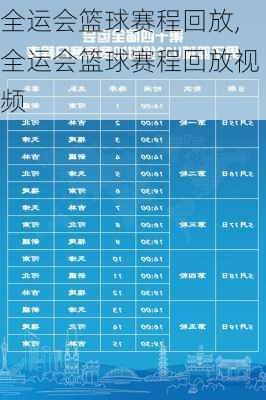 全运会篮球赛程回放,全运会篮球赛程回放视频