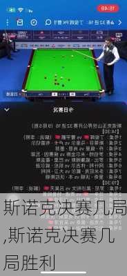 斯诺克决赛几局,斯诺克决赛几局胜利