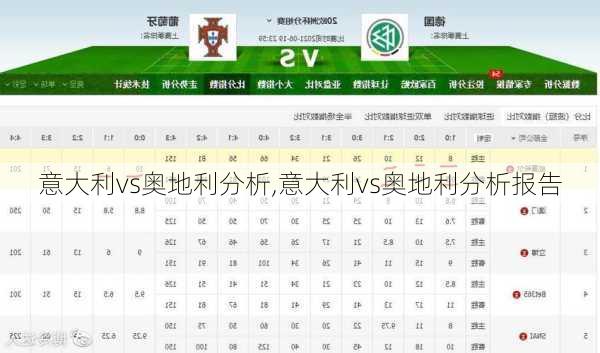意大利vs奥地利分析,意大利vs奥地利分析报告