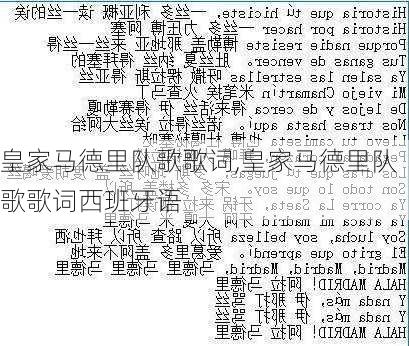 皇家马德里队歌歌词,皇家马德里队歌歌词西班牙语