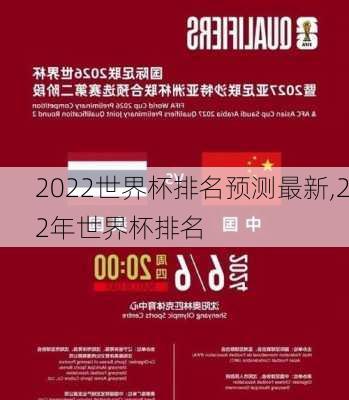 2022世界杯排名预测最新,22年世界杯排名
