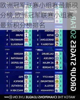 欧洲冠军联赛小组赛最新积分榜,欧洲冠军联赛小组赛最新积分榜排名