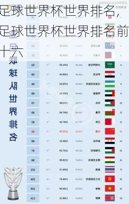 足球世界杯世界排名,足球世界杯世界排名前十六