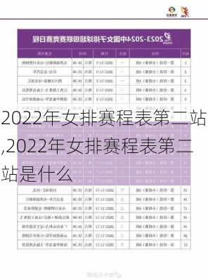 2022年女排赛程表第二站,2022年女排赛程表第二站是什么