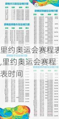 里约奥运会赛程表,里约奥运会赛程表时间