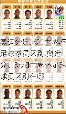 奥运会足球和世界杯足球球员区别,奥运会足球和世界杯足球球员区别在哪