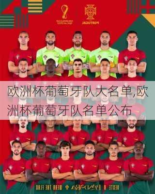 欧洲杯葡萄牙队大名单,欧洲杯葡萄牙队名单公布