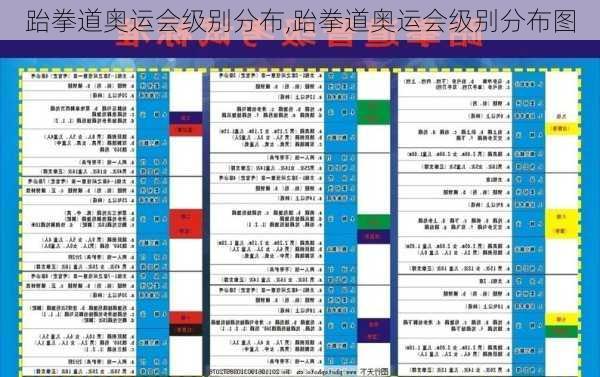 跆拳道奥运会级别分布,跆拳道奥运会级别分布图