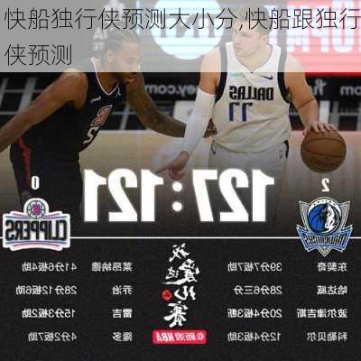 快船独行侠预测大小分,快船跟独行侠预测