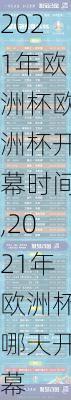 2021年欧洲杯欧洲杯开幕时间,2021年欧洲杯哪天开幕