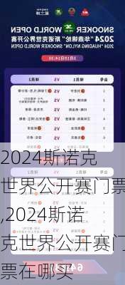 2024斯诺克世界公开赛门票,2024斯诺克世界公开赛门票在哪买