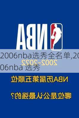 2006nba选秀全名单,2006nba 选秀