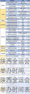 陕西全运会举办时间,陕西全运会举办时间表