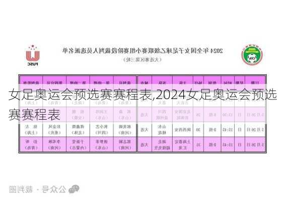 女足奥运会预选赛赛程表,2024女足奥运会预选赛赛程表