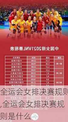 全运会女排决赛规则,全运会女排决赛规则是什么