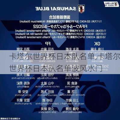 卡塔尔世界杯日本队名单,卡塔尔世界杯日本队名单波风水门