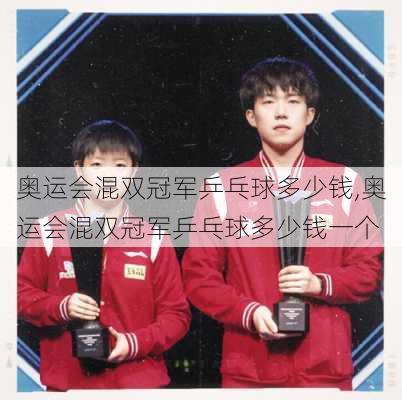 奥运会混双冠军乒乓球多少钱,奥运会混双冠军乒乓球多少钱一个