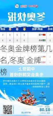 冬奥金牌榜第几名,冬奥 金牌榜