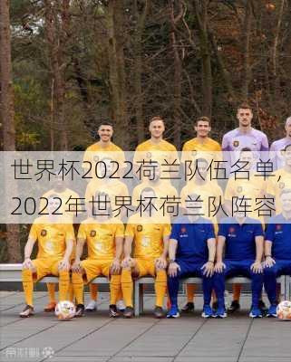 世界杯2022荷兰队伍名单,2022年世界杯荷兰队阵容