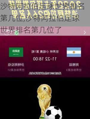 沙特阿拉伯足球世界排名第几位,沙特阿拉伯足球世界排名第几位了