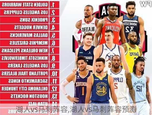 湖人vs马刺阵容,湖人vs马刺阵容预测