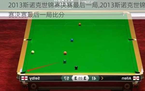 2013斯诺克世锦赛决赛最后一局,2013斯诺克世锦赛决赛最后一局比分