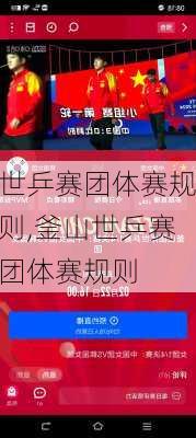 世乒赛团体赛规则,釜山世乒赛团体赛规则