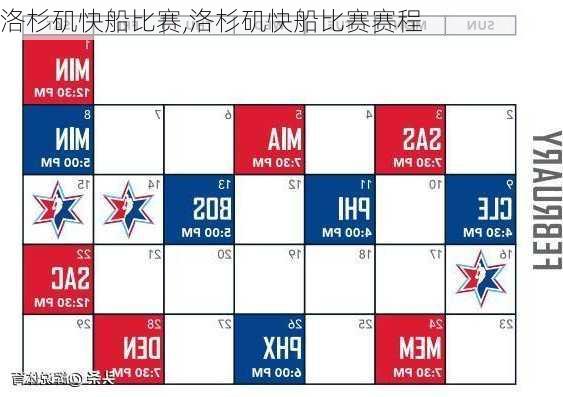 洛杉矶快船比赛,洛杉矶快船比赛赛程