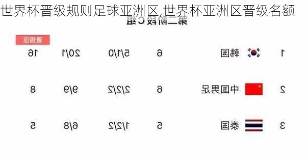 世界杯晋级规则足球亚洲区,世界杯亚洲区晋级名额
