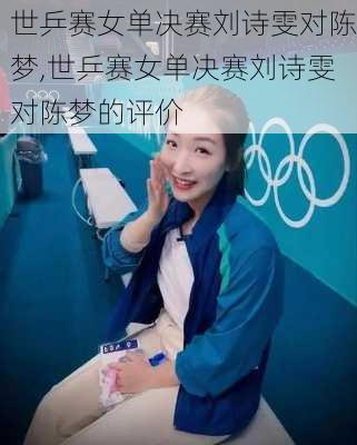 世乒赛女单决赛刘诗雯对陈梦,世乒赛女单决赛刘诗雯对陈梦的评价