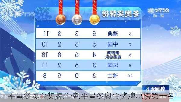 平昌冬奥会奖牌总榜,平昌冬奥会奖牌总榜第一名