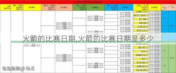 火箭的比赛日期,火箭的比赛日期是多少