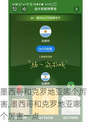 墨西哥和克罗地亚哪个厉害,墨西哥和克罗地亚哪个厉害一点