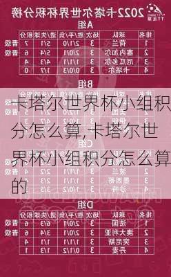 卡塔尔世界杯小组积分怎么算,卡塔尔世界杯小组积分怎么算的