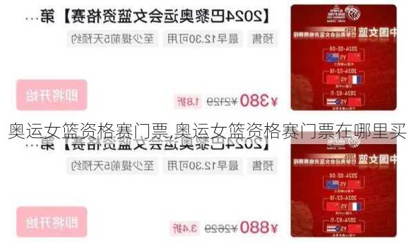 奥运女篮资格赛门票,奥运女篮资格赛门票在哪里买
