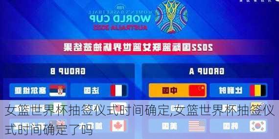女篮世界杯抽签仪式时间确定,女篮世界杯抽签仪式时间确定了吗