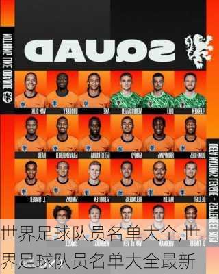 世界足球队员名单大全,世界足球队员名单大全最新